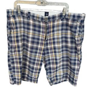 Gap Factory Shorts Mens‎ Size 40 Blue Plaid Bermuda Shorts Cotton